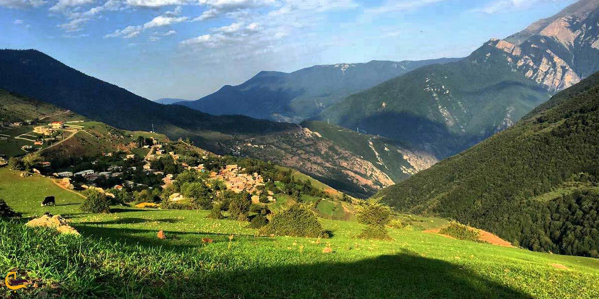 تصویری از طبیعت تابستانی روستای فشکور