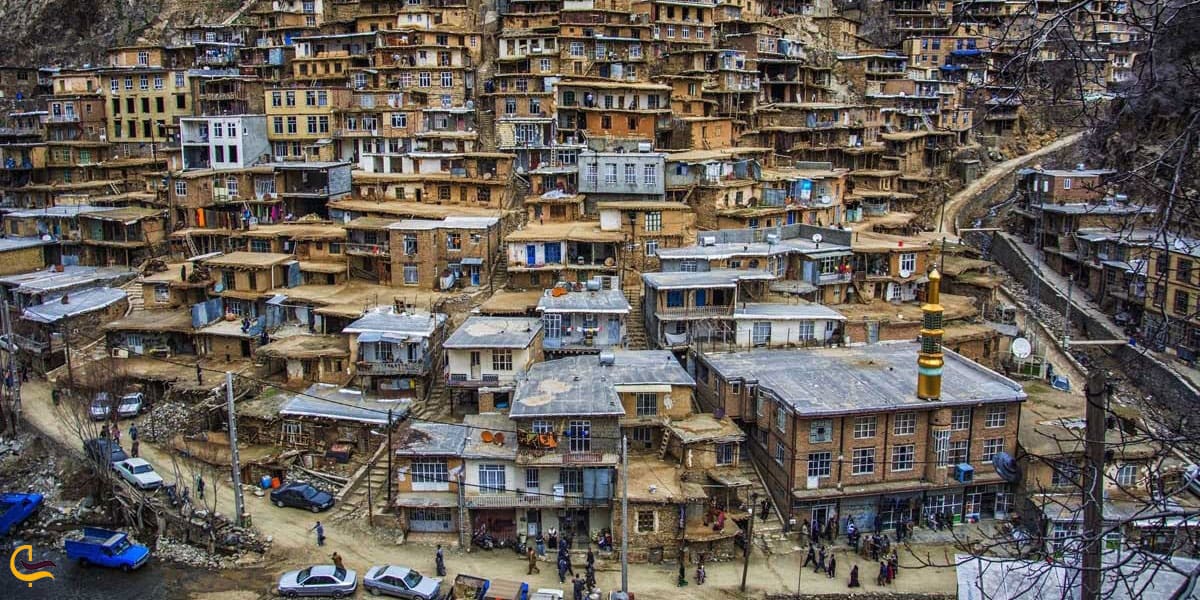 نمایی ازبافت خانه های روستای سلین