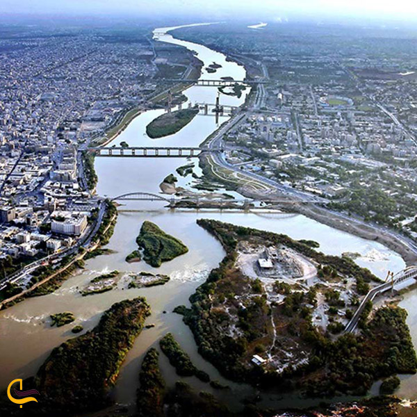 نمایی از بالای شهر اهواز