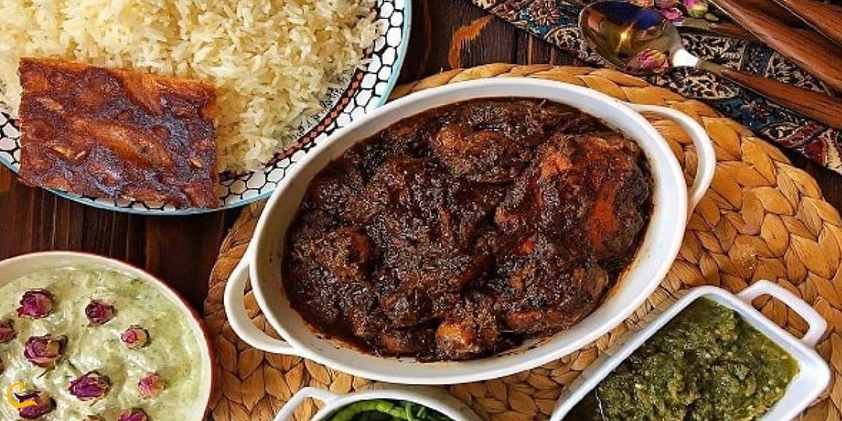 تصویری از غذای محلی مرغ ترش