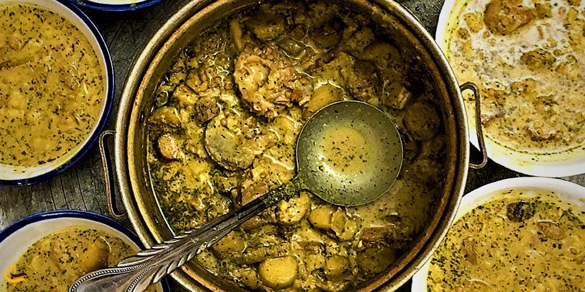 تصویری از آبگوشت بادمجان غذای محلی جیرفت