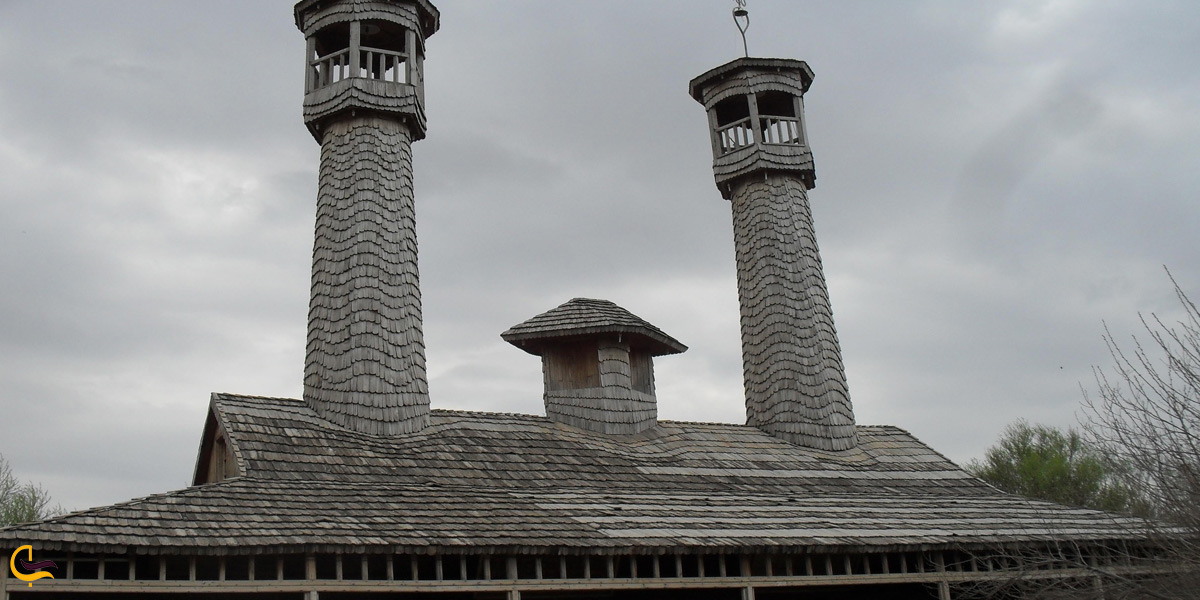 تصویری از مسجد چوبی