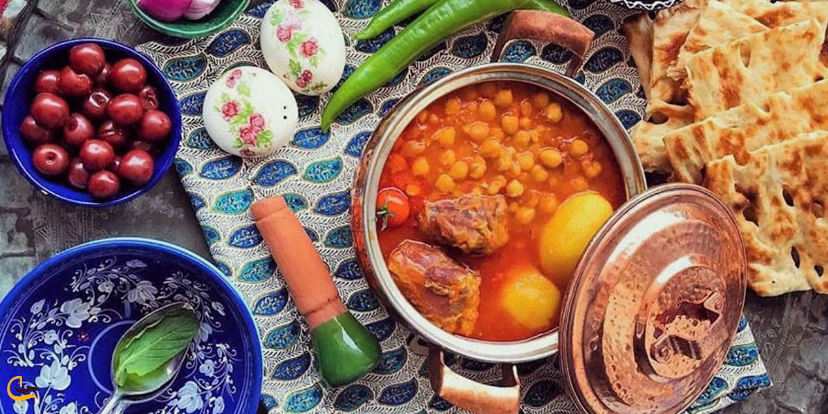عکس آبگوشت دیزی سنگی