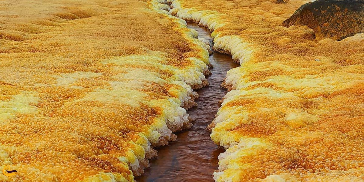 تصویری از رودخانه طلا در جزیره هرمز