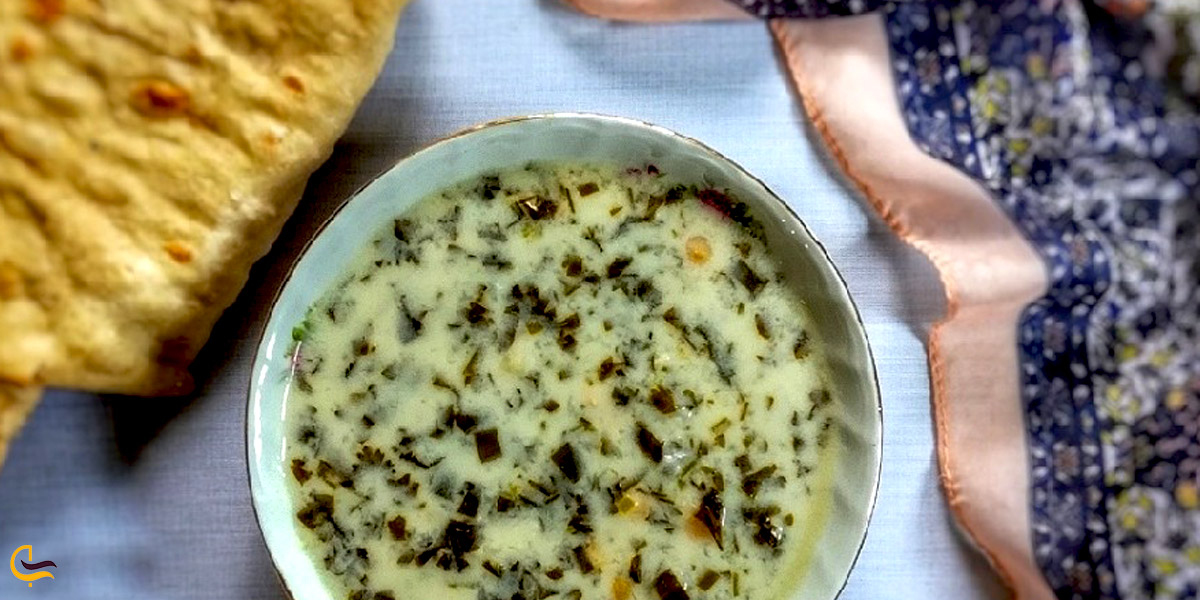 تصویری از آش دوغ غذای محلی روانسر