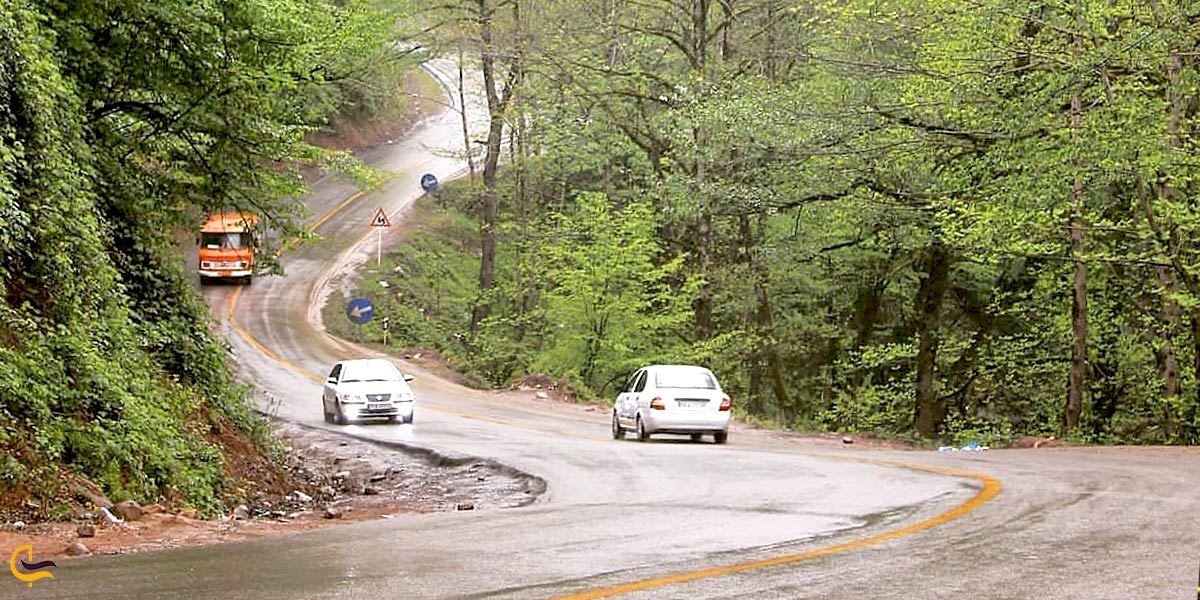 نمایی از جاده جنگلی سیاهکل به دیلمان