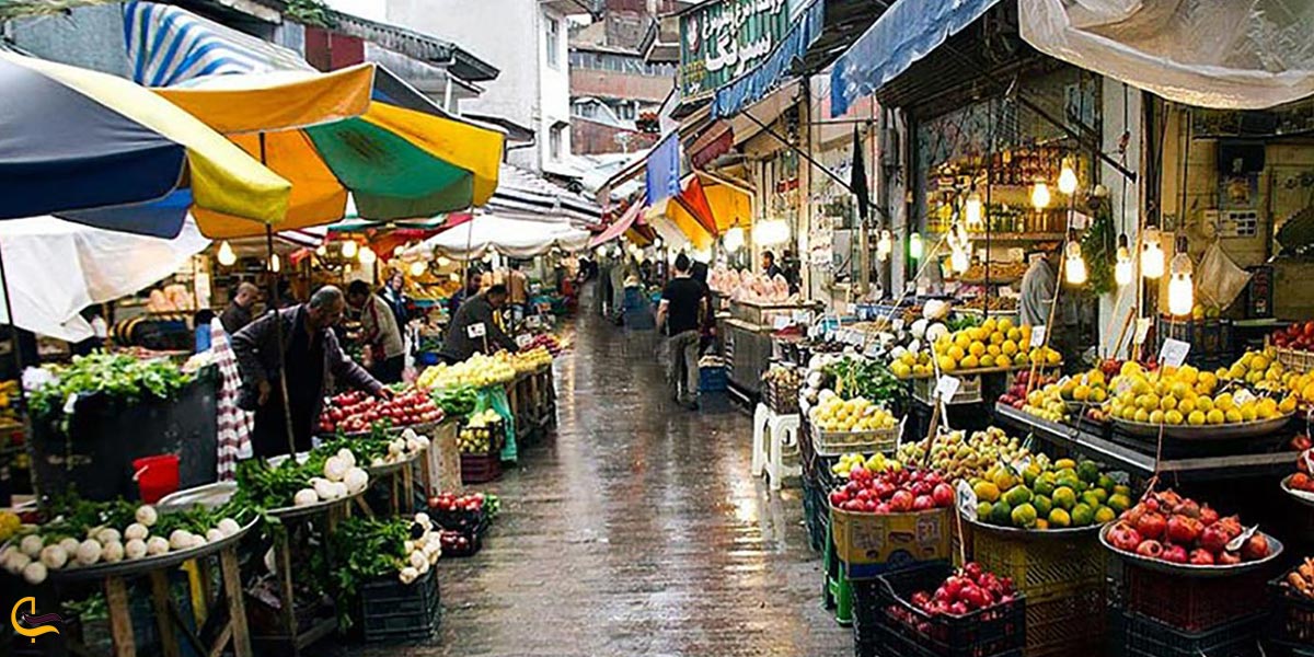 تصویری از بازار سنتی لنگرود