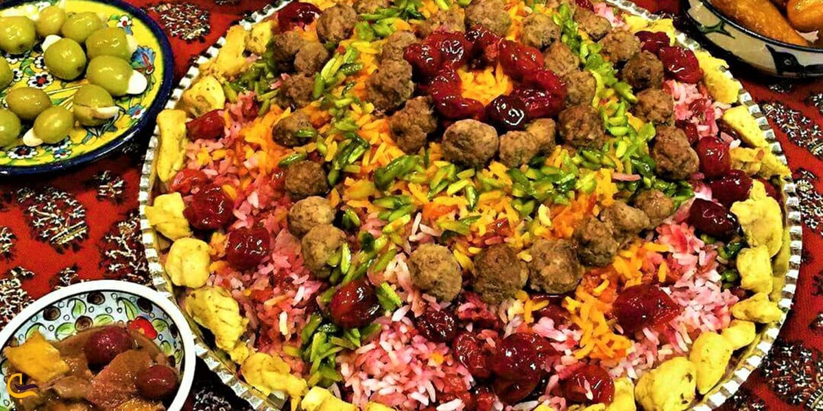 عکس آلبالو پلو شیراز