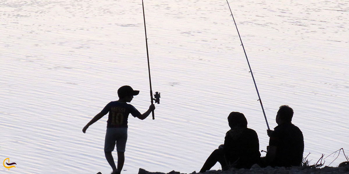 تصویری از ماهیگیری در سد لتیان