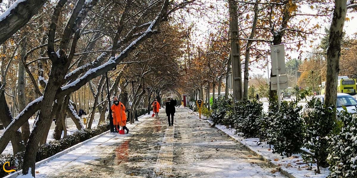 تصویری از بوستان ملت در زمستان