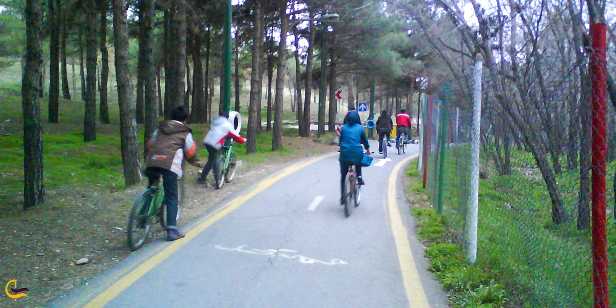 عکس پیست دوچرخه سواری بوستان چیتگر