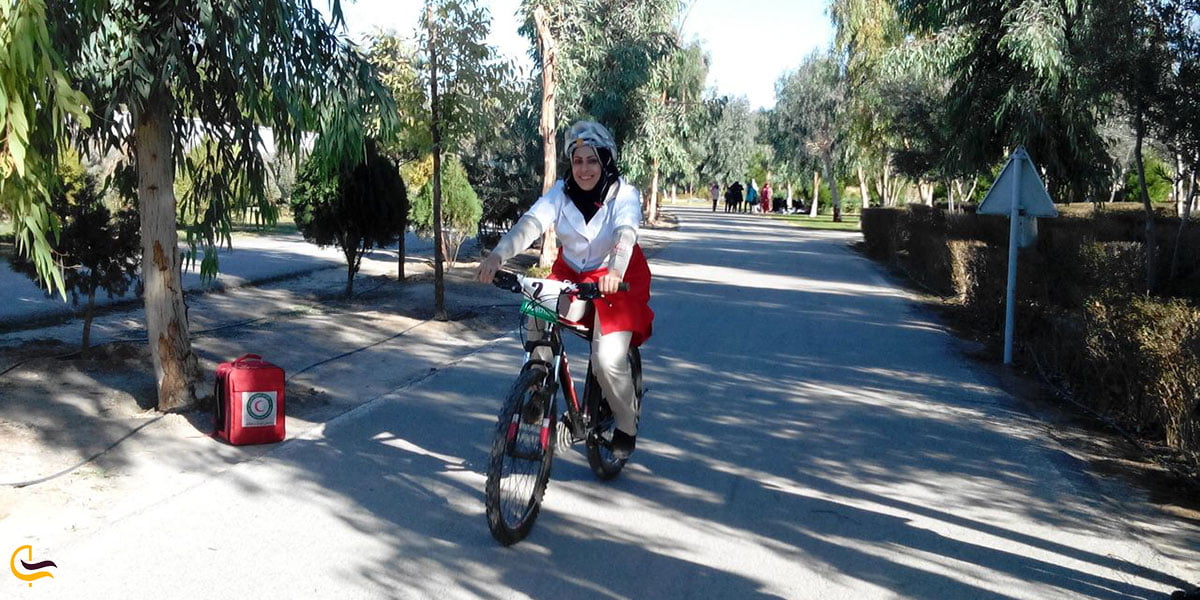 عکس پیست دوچرخه سواری بانوان نرگس