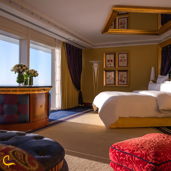 عکس از اتاق های لاکچری هتل برج العرب دبی