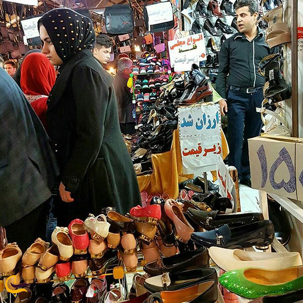 عکس بازارچه کفش چهارراه اجاق در کرمانشا
