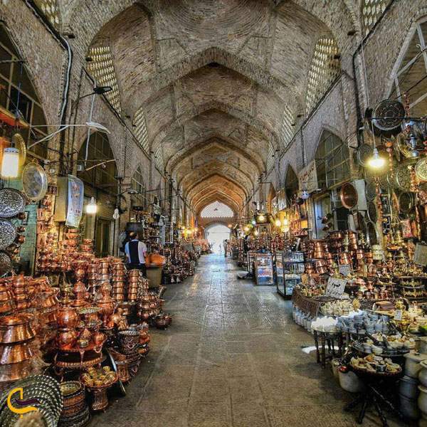 تصویری از بازار مسگرها یا بازار پنجه علی یزد