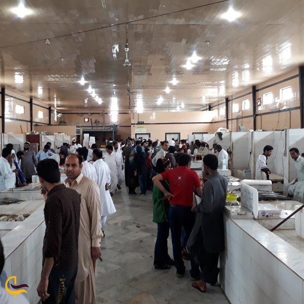 تصویری از بازار ماهی فروشان چابهار