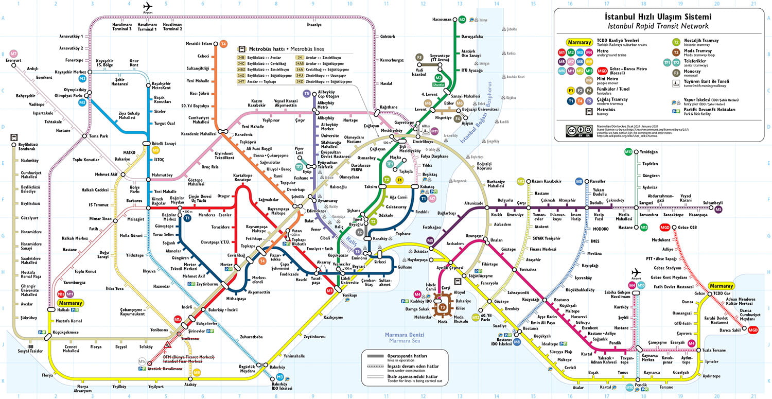 Istanbul Metro Map 