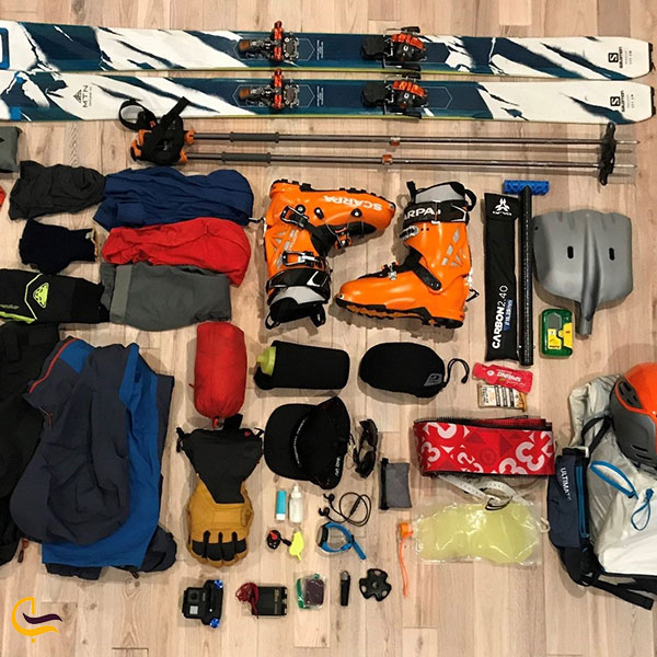 عکس تجهیزات لازم برای رفتن به پیست اسکی شیرباد مشهد