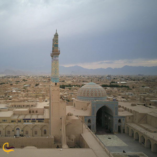تصویری از ساخت مسجد جامع یزد در دوره تیموریان
