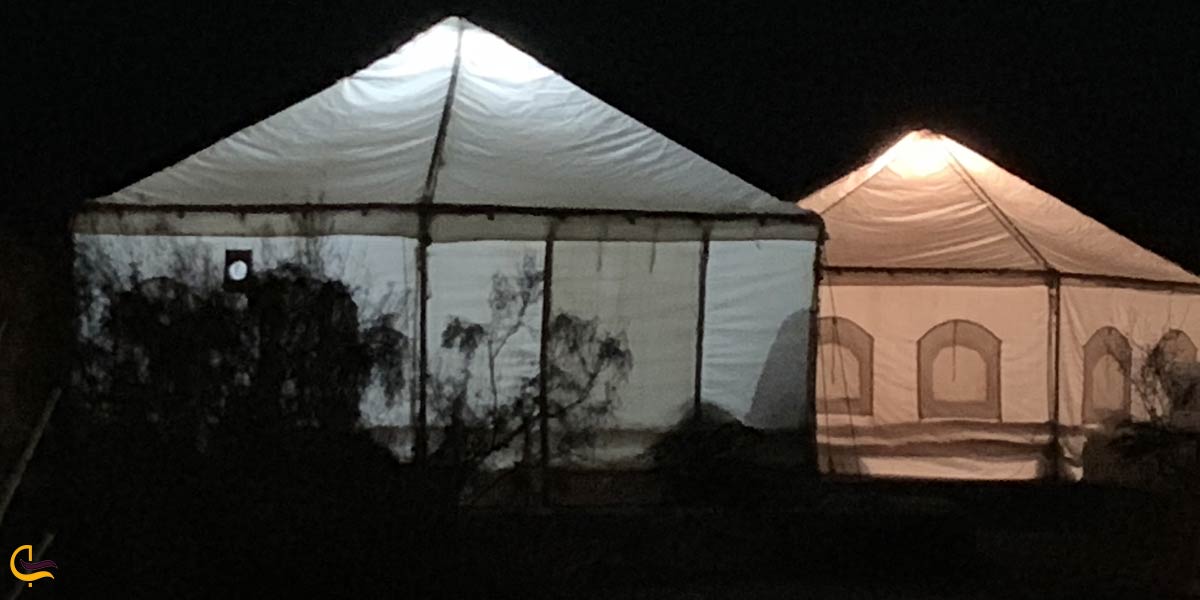 تصویری از چادر های اکو کمپ کویر میتن آباد