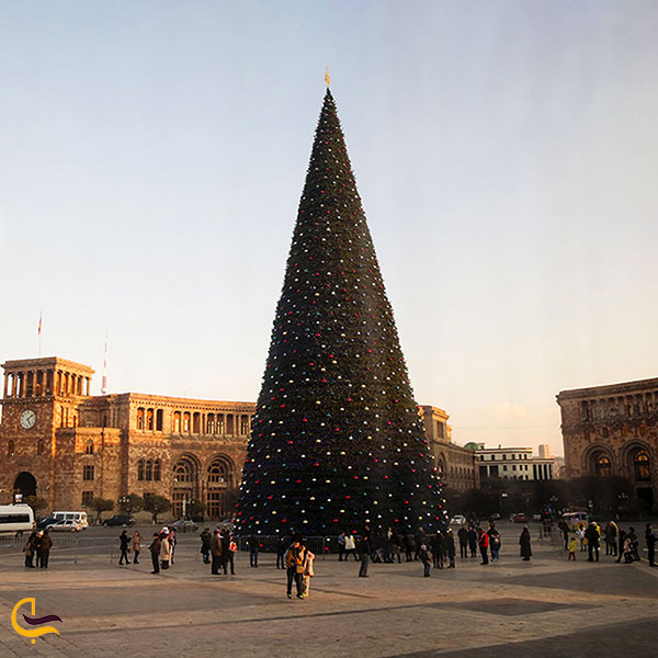 عکس مراسم کریسمس در میدان جمهوری ارمنستان