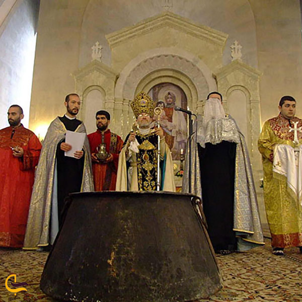عکس مراسم مذهبی حضرت مسیح در سال نو میلادی در ارمنستان