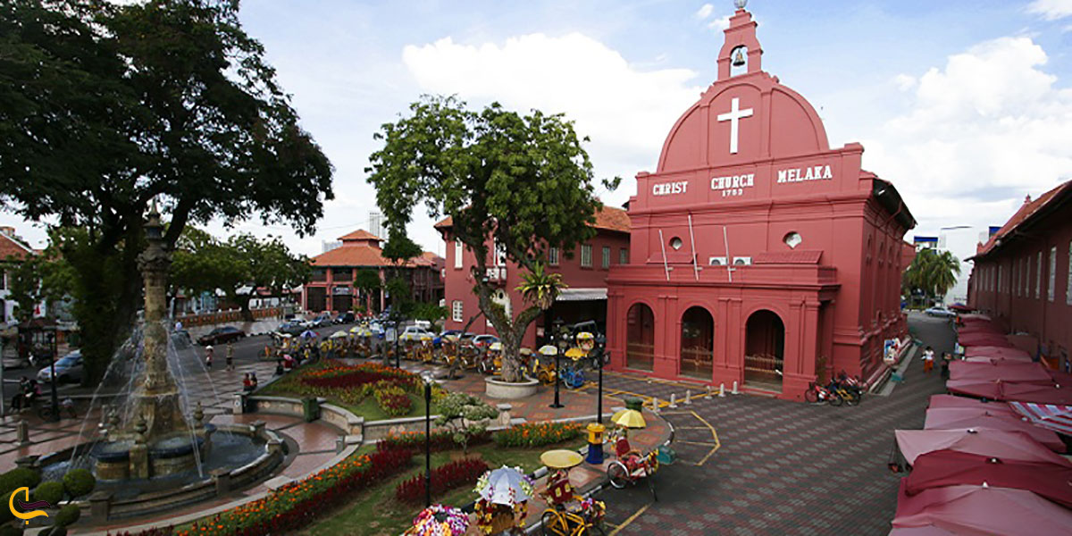عکس کلیسای مسیح ایالت مالاکا مالزی یکی از شهرهای توریستی مالزی