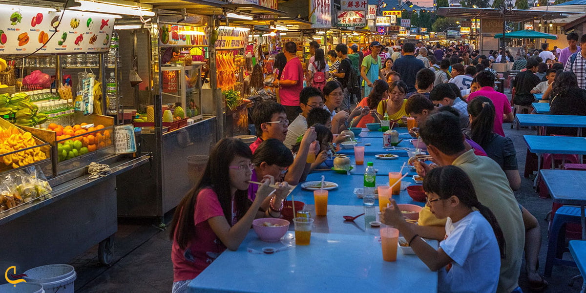 عکس غذاهای خیابانی شهر پنانگ مالزی از شهرهای دیدنی مالزی