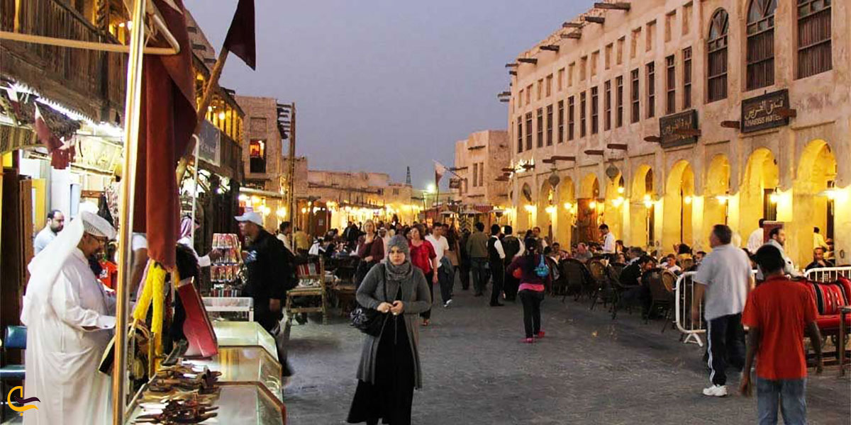 عکس بازار سوق واقف یکی از بازارهای قطر