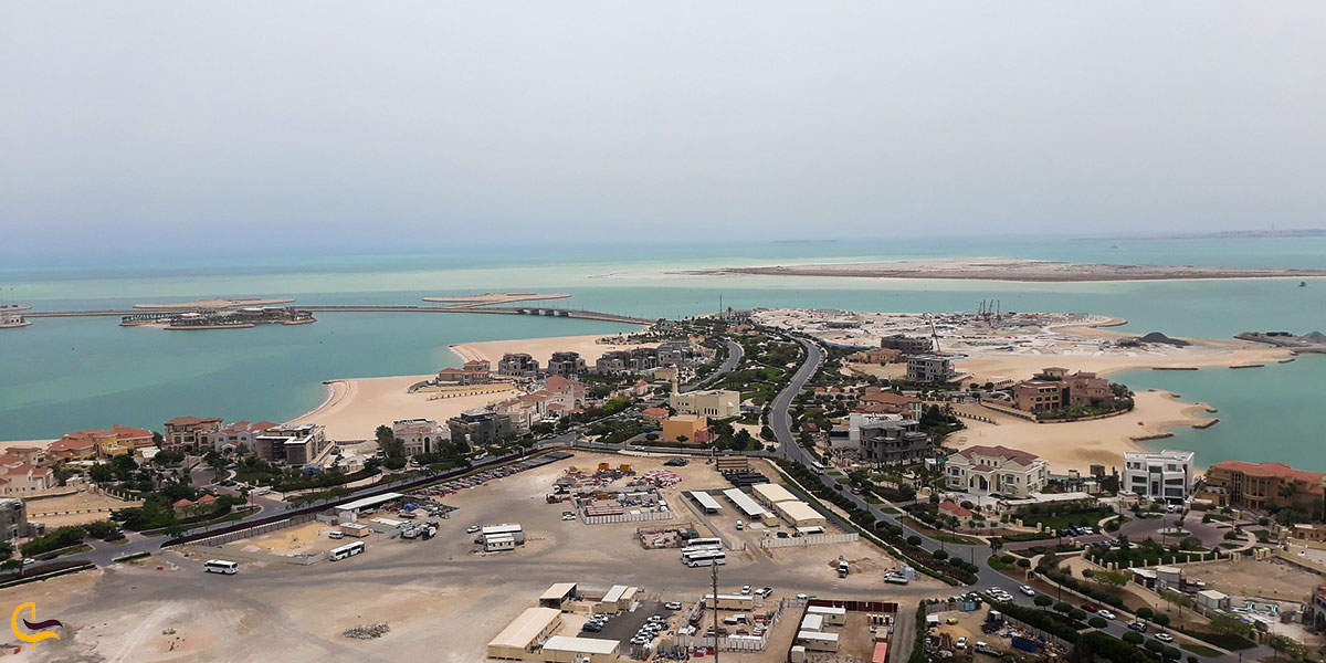 عکس سواحل جزیره مصنوعی مروارید قطر