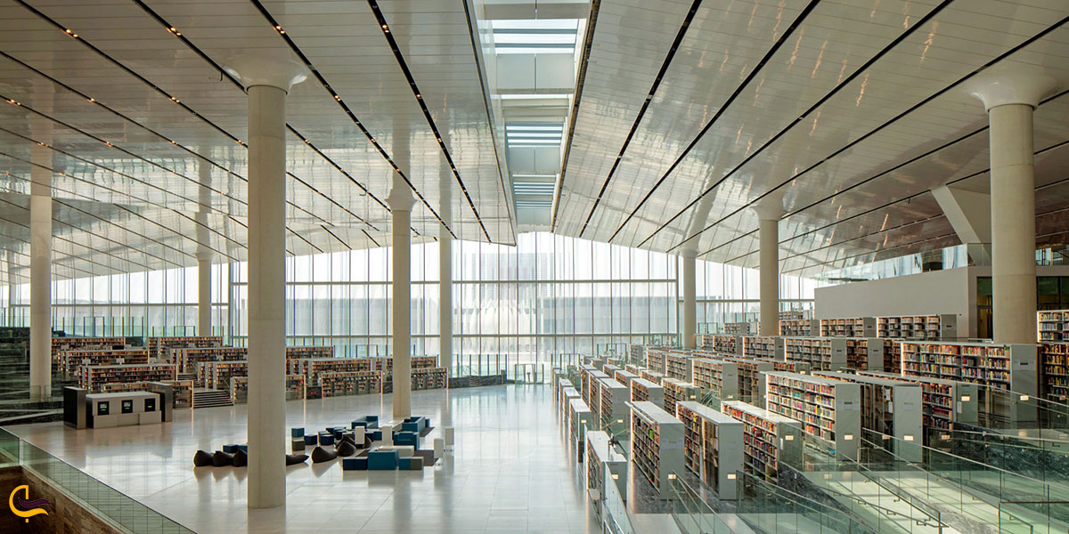 عکس کتابخانه ملی قطر از جاهای دیدنی قطر
