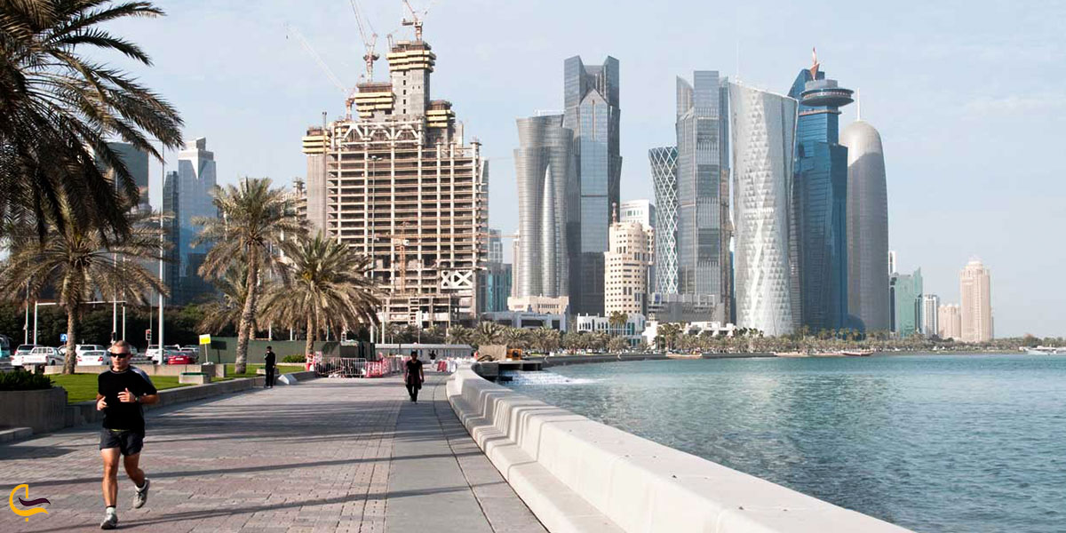 کورنیش دوحه یکی از سواحل قطر